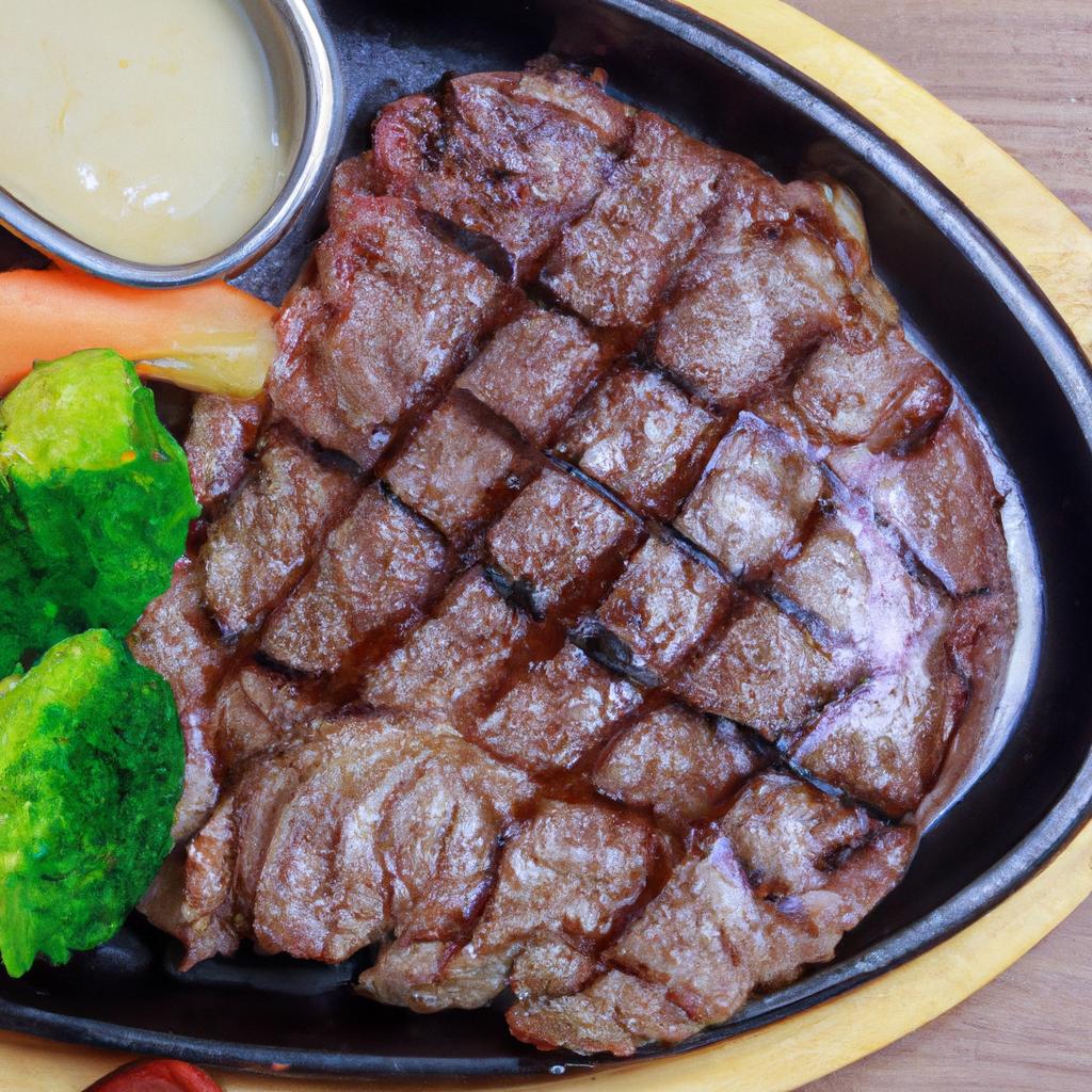 自慢の国産牛イチボステーキ