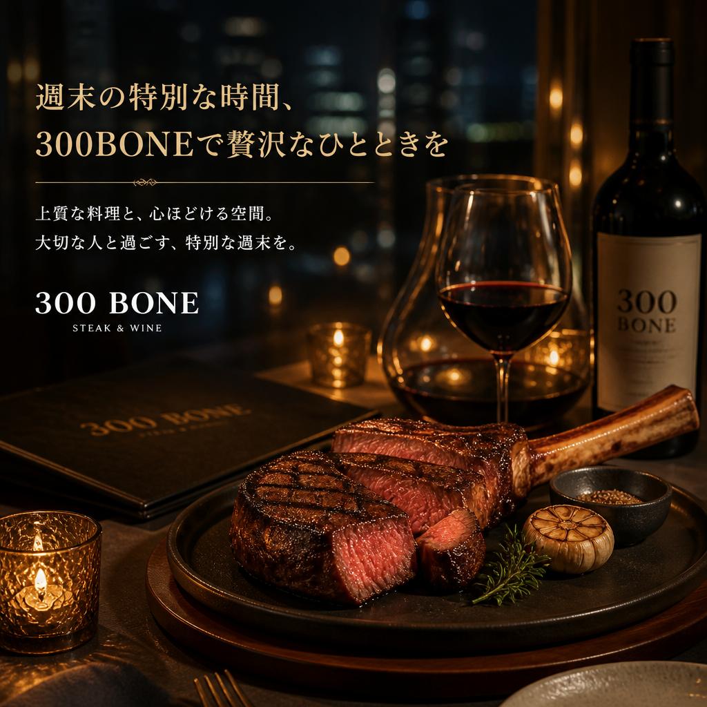 週末の特別な時間、300BONEで贅沢なひとときを