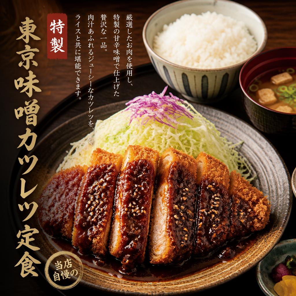 2. 特製東京味噌カツレツ定食のご紹介
