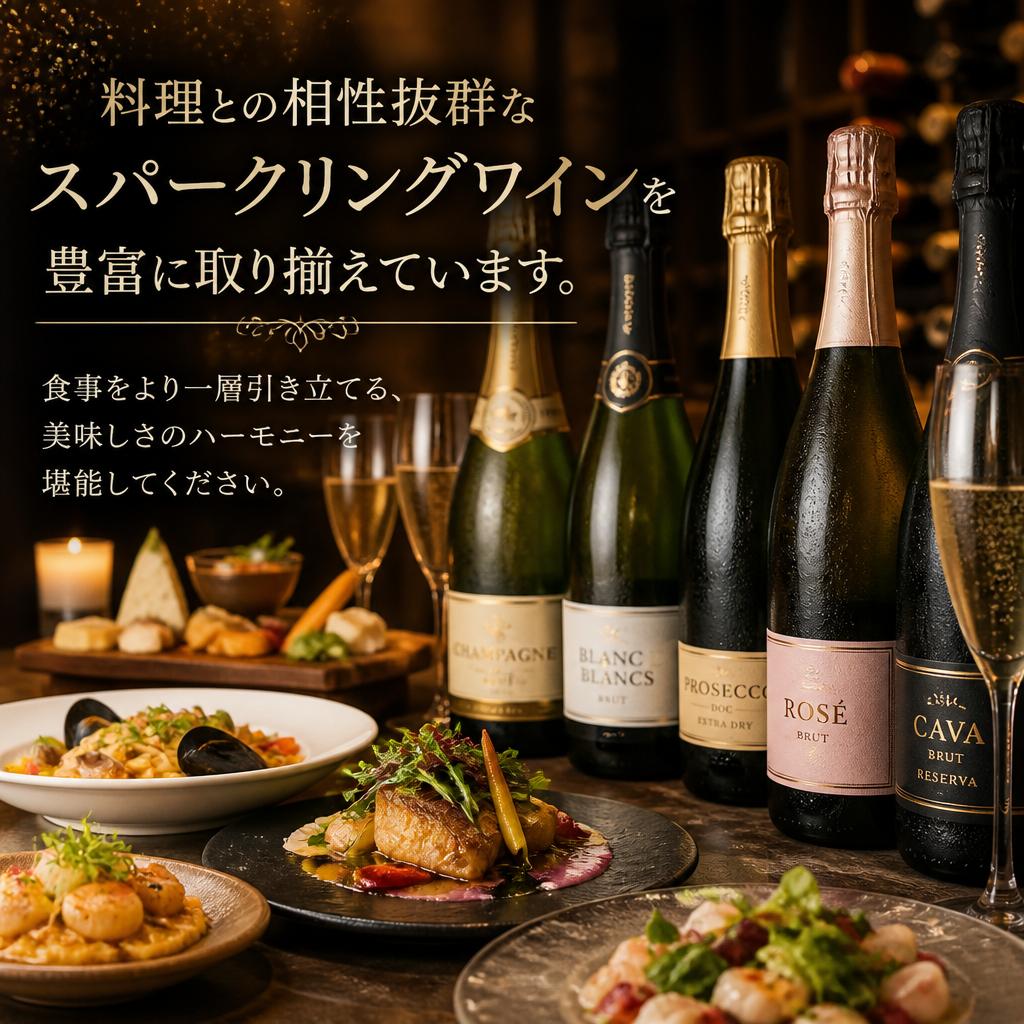 スパークリングワインとのペアリング